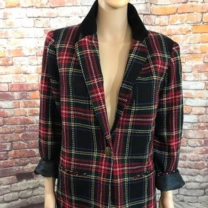 Vintage Plaid Blazer